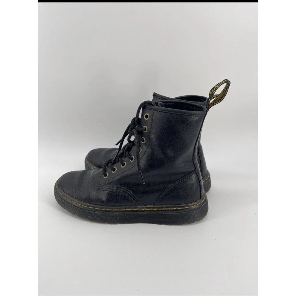 Dr Martens Zavala Boots Black Leather 8 Eye Lace Up AirWair US Men 6 Women 7